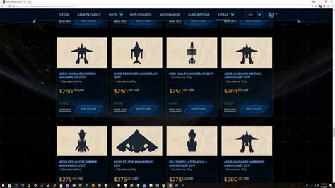 Star Citizen In Game Ship Prices